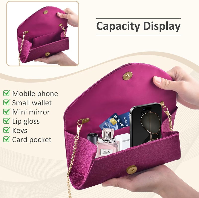 PACETAP Clutch Purses for Women, Handbags with Chain for Women Formal, Evening Bag for Wedding Party Cocktail Prom Dinner - Image 4